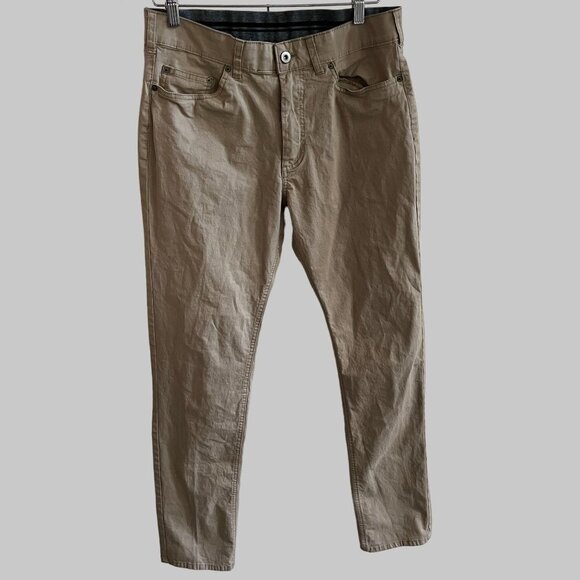 Members Mark Mason 5 Pocket Pants Mens 32x32 Khaki Straight Fit Chino - Picture 3 of 7